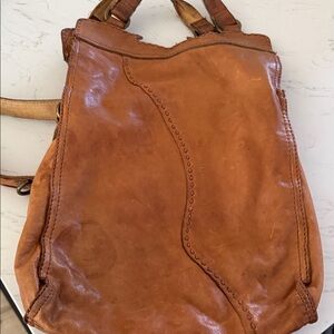 Lucky Brand Tan Leather Crossbody Bag